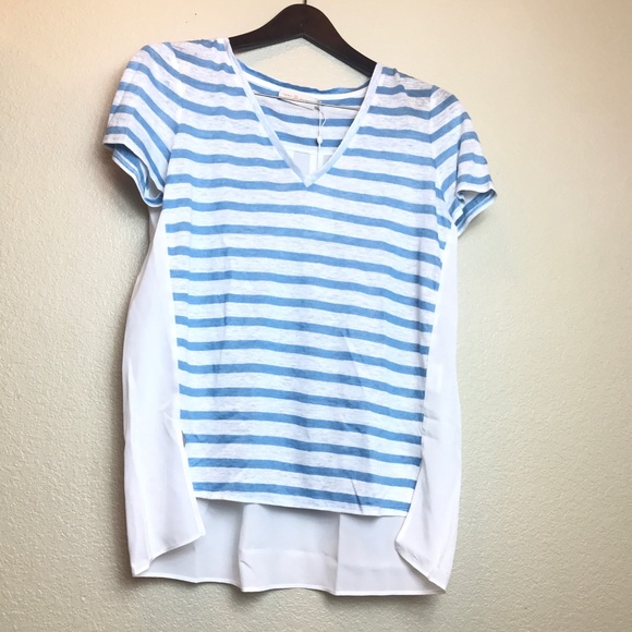 Tory Burch Tops - Tory Burch || $225 Stripes Asymmetrical Blouse